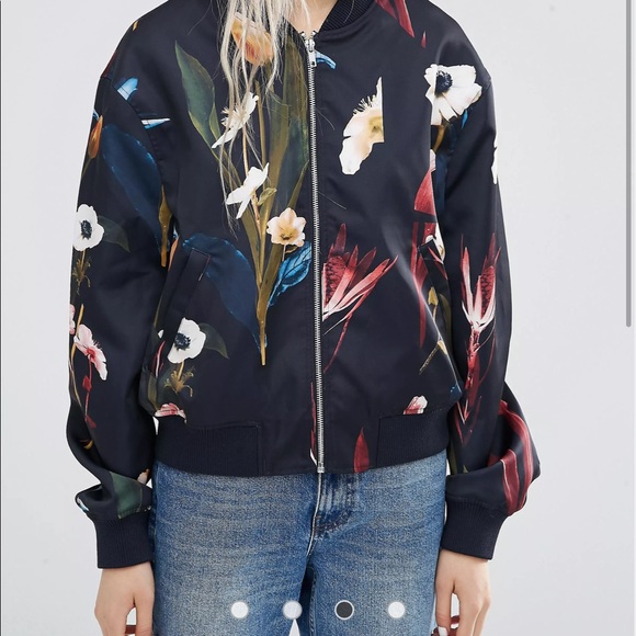 Weekday Print Bomber in Paradise Floral - Picture 3 of 6